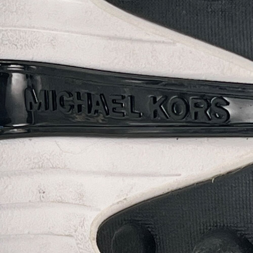 MICHAEL KORS Hero Mixed-Media Trainer Optic White Silver Sneakers Shoes 11M - Picture 16 of 16
